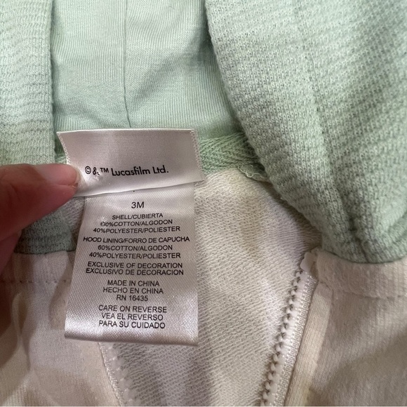 Star Wars Mandalorian The Child Zip Up Hoodie, Size 3M - Picture 2 of 10